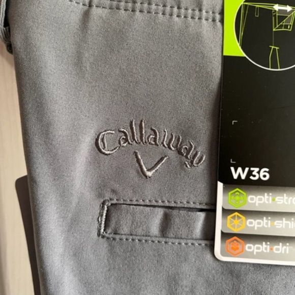 Callaway Men's Heather Micro Golf Short, Gray - Picture 4 of 6